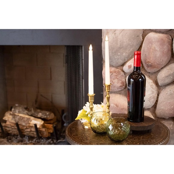 Seneca Driftwood Roly Poly Glasses Set of 6 Olive Green | Textured Rocks Glasses - Picture 11 of 11